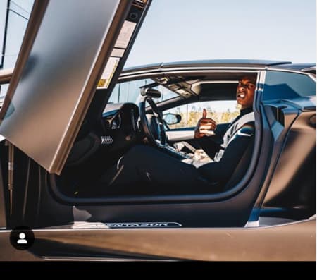 Adams in his lamborgini aventedor